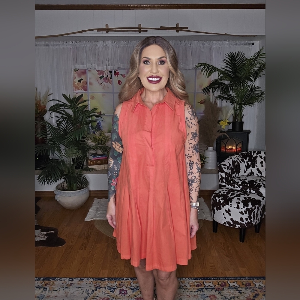 Orange Sleeveless Dress